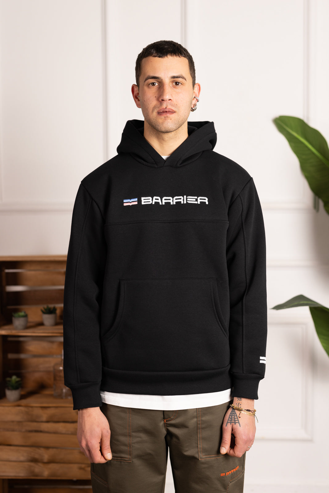 Black hoodie 3D big logo