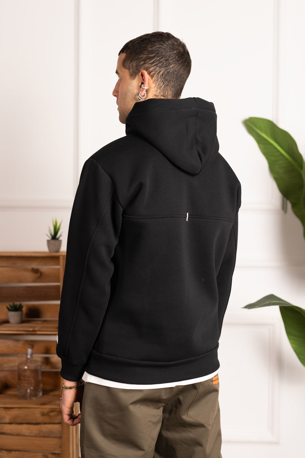 Black hoodie 3D big logo