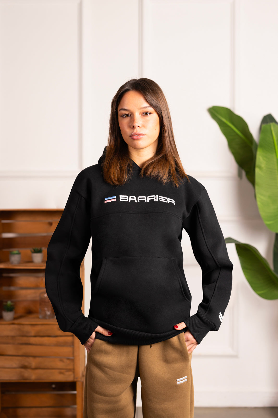 Black hoodie 3D big logo