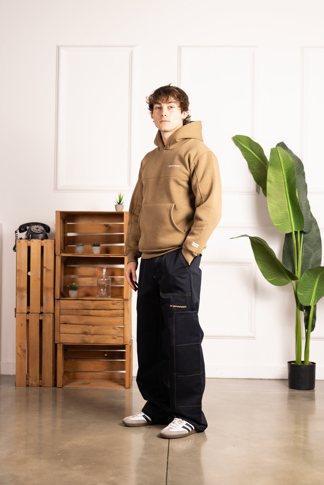 Deep sea cotton trousers