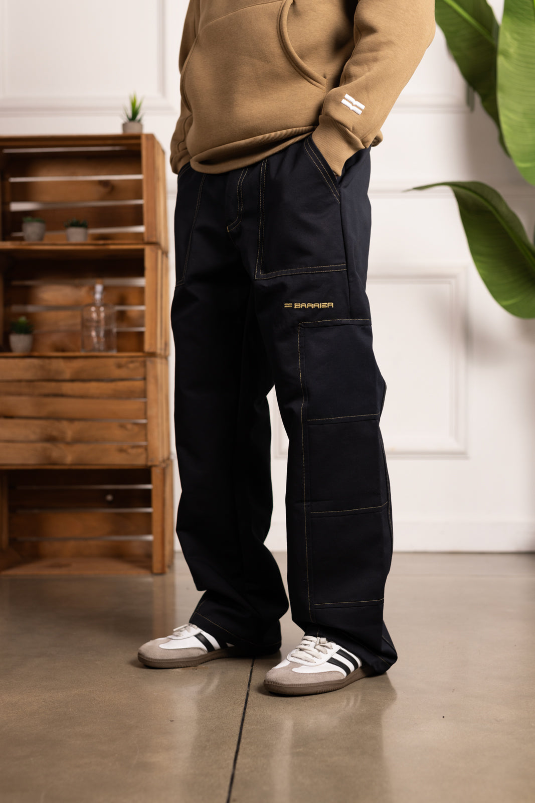 Deep sea cotton trousers