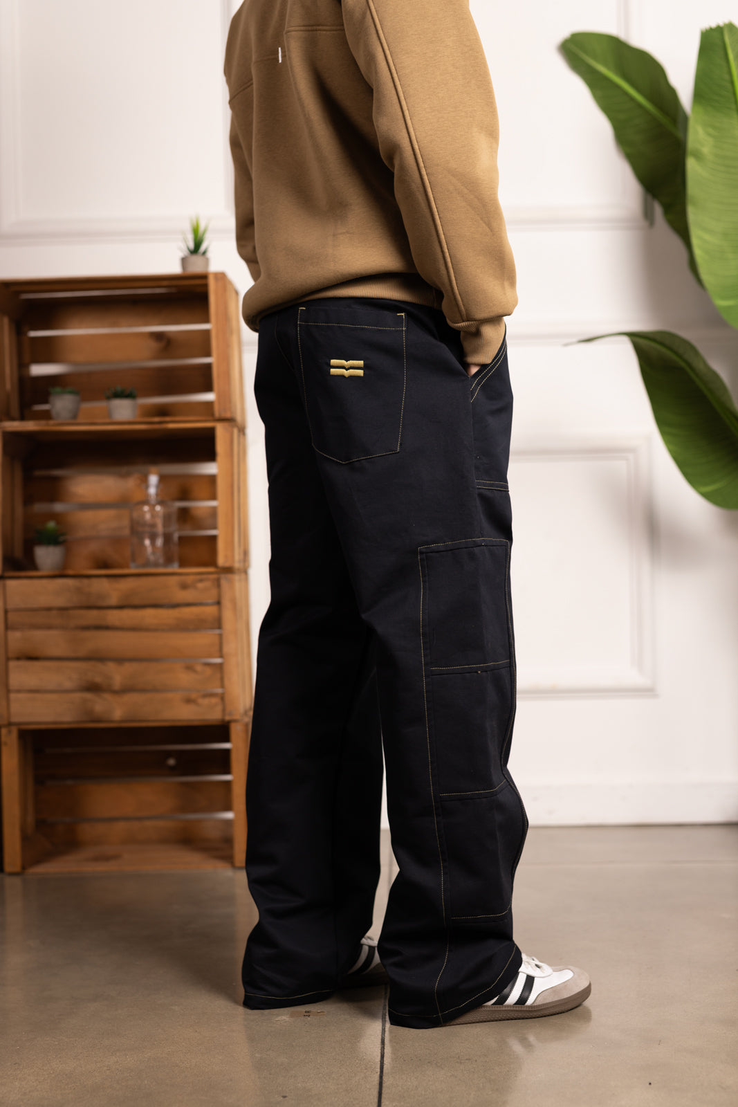 Deep sea cotton trousers