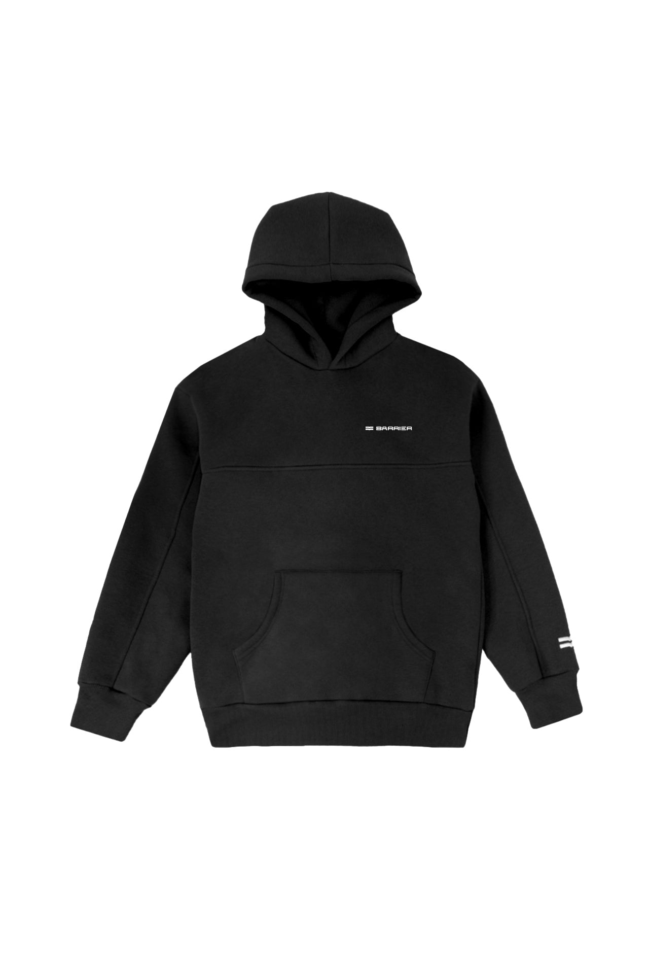Black hoodie double logo
