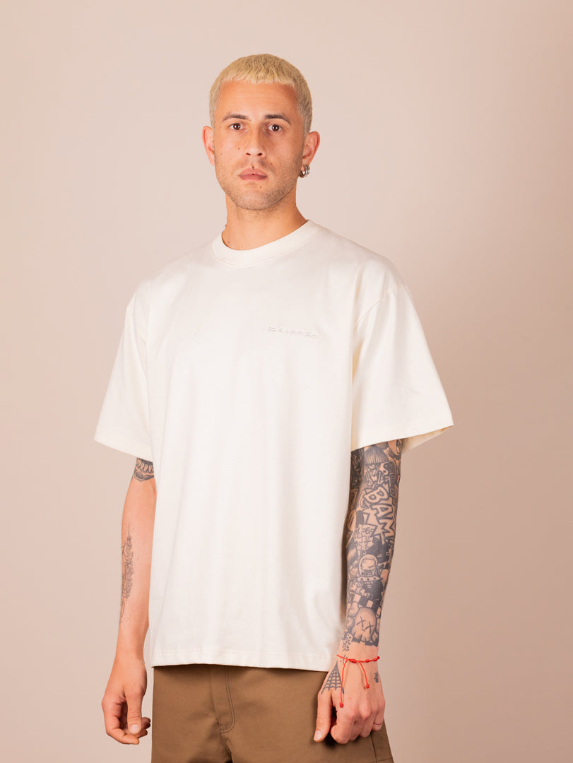 Cream basic tee