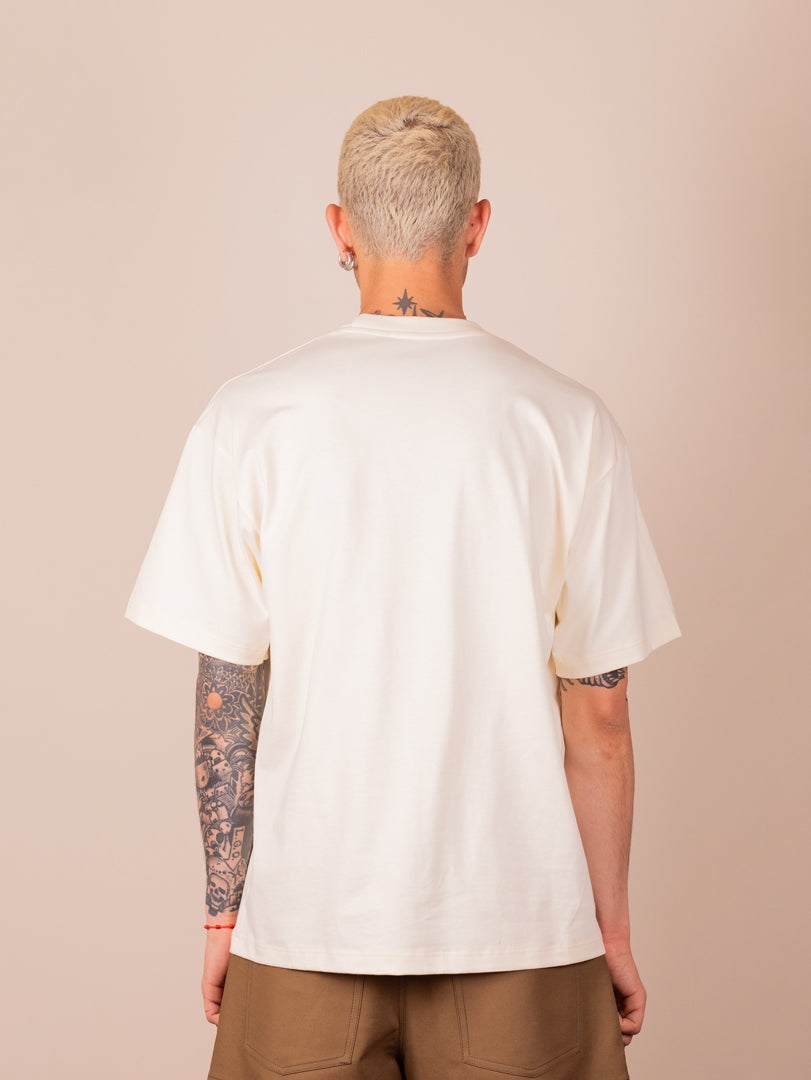 Cream basic tee